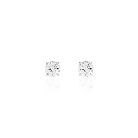 Brinco  Ponto de Luz 6.5mm | Moissanite