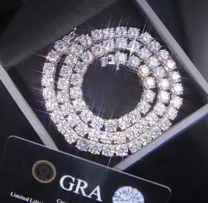 Colar Riviera Clássica 3mm - Moissanite