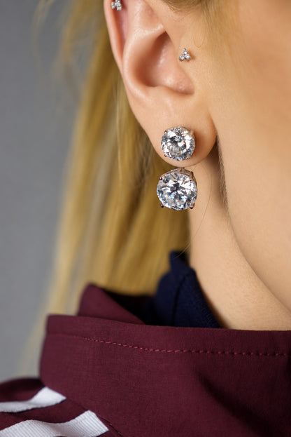 Ear Jacket 12mm | Moissanite