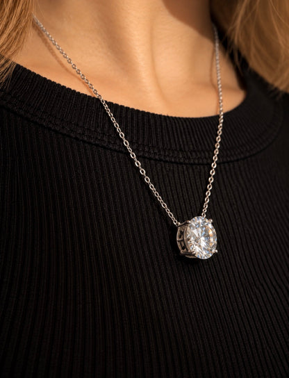 Colar Ponto de Luz 14mm | Moissanite