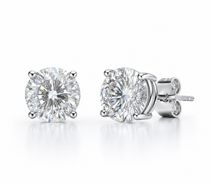 Brinco Ponto de Luz 10mm – Lapidação Portuguesa | Moissanite