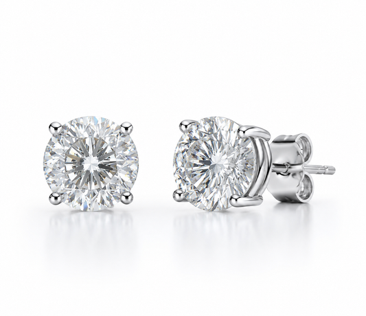Brinco Ponto de Luz 10mm – Lapidação Portuguesa | Moissanite