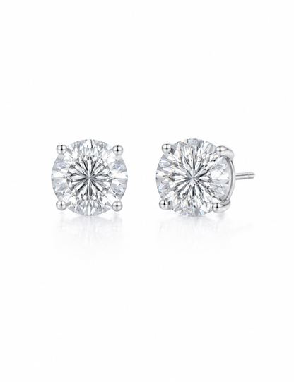 Brinco Ponto de Luz 8mm – Lapidação Portuguesa | Moissanite