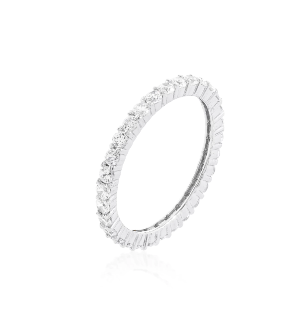 Anel Dynasty 2mm - Moissanite