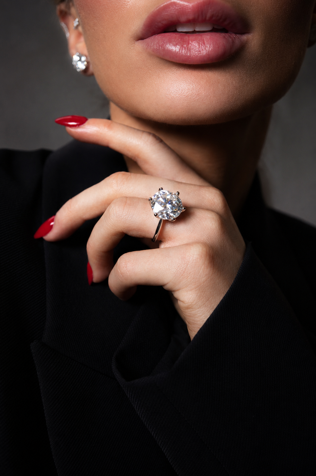 Anel Sovereign 14mm — Moissanite
