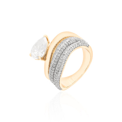 Anel Dynasty Imperial Moissanite 2.96ct - 18k Gold Vermeil
