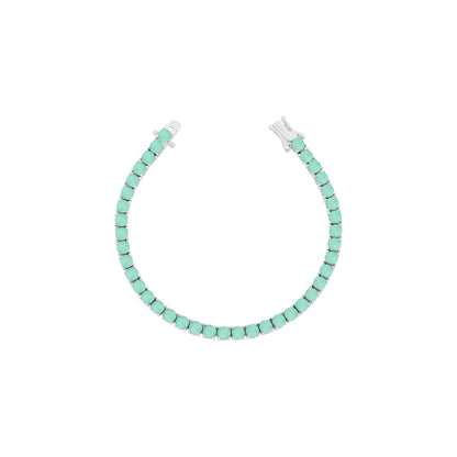 Pulseira Riviera Esmeralda Colombiana 4mm | Lab Grown